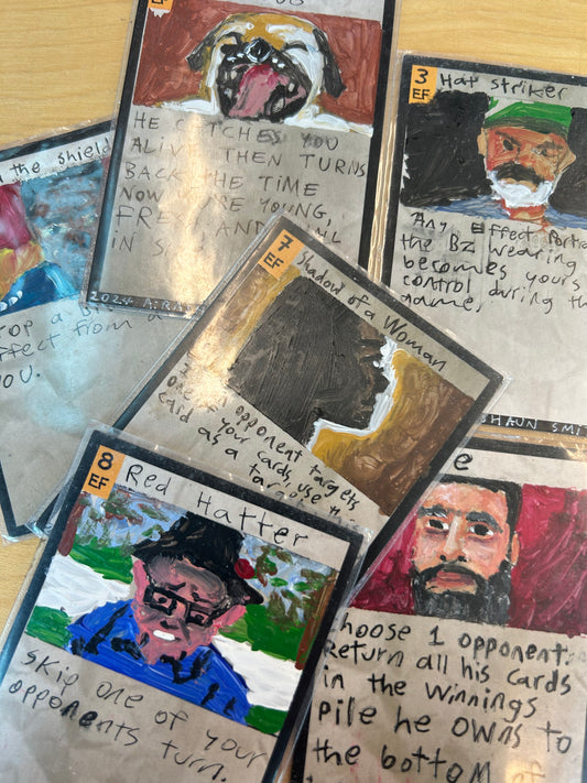 Calculac Cal BRUSHOBi randomized hand painted painting cards