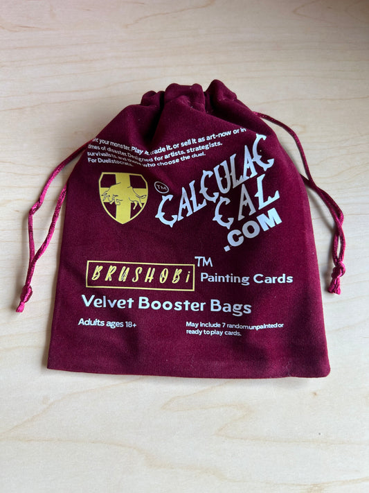 Calculac Cal BRUSHOBi Painting Cards Velvet Booster Bags
