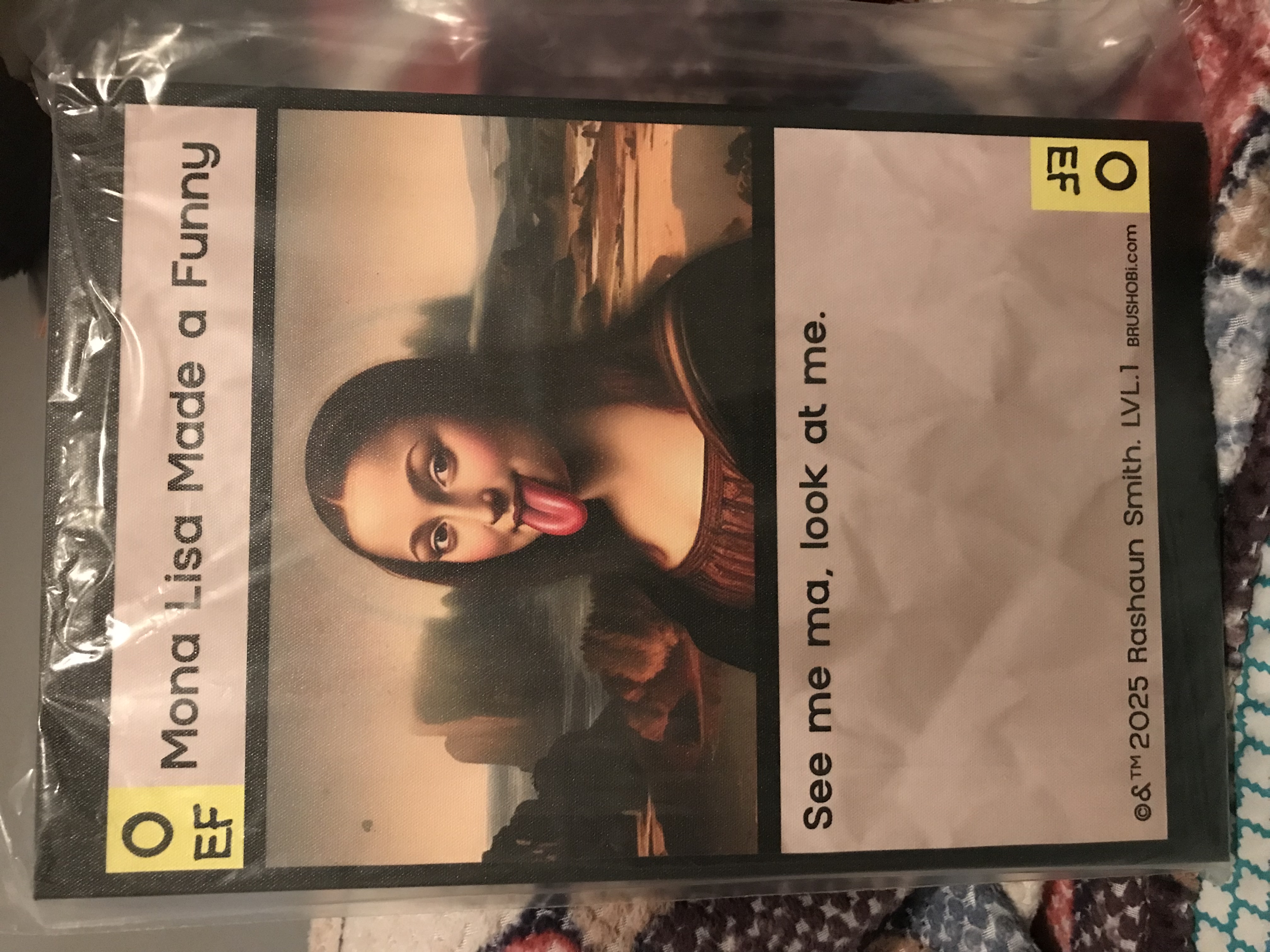 Mona Lisa Made a Funny example Painting Card Canvas