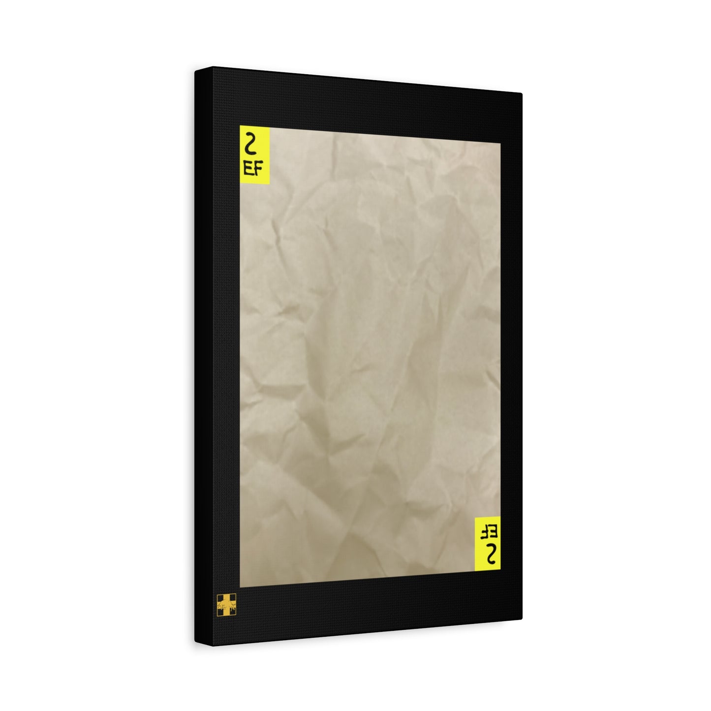 BRUSHOBi Systems Minimalist Matte Canvas Wall Art Painting Card Blank Canvas - test - The 2 Effect Force Card Blank Canvas Home Decor Fast Yellow