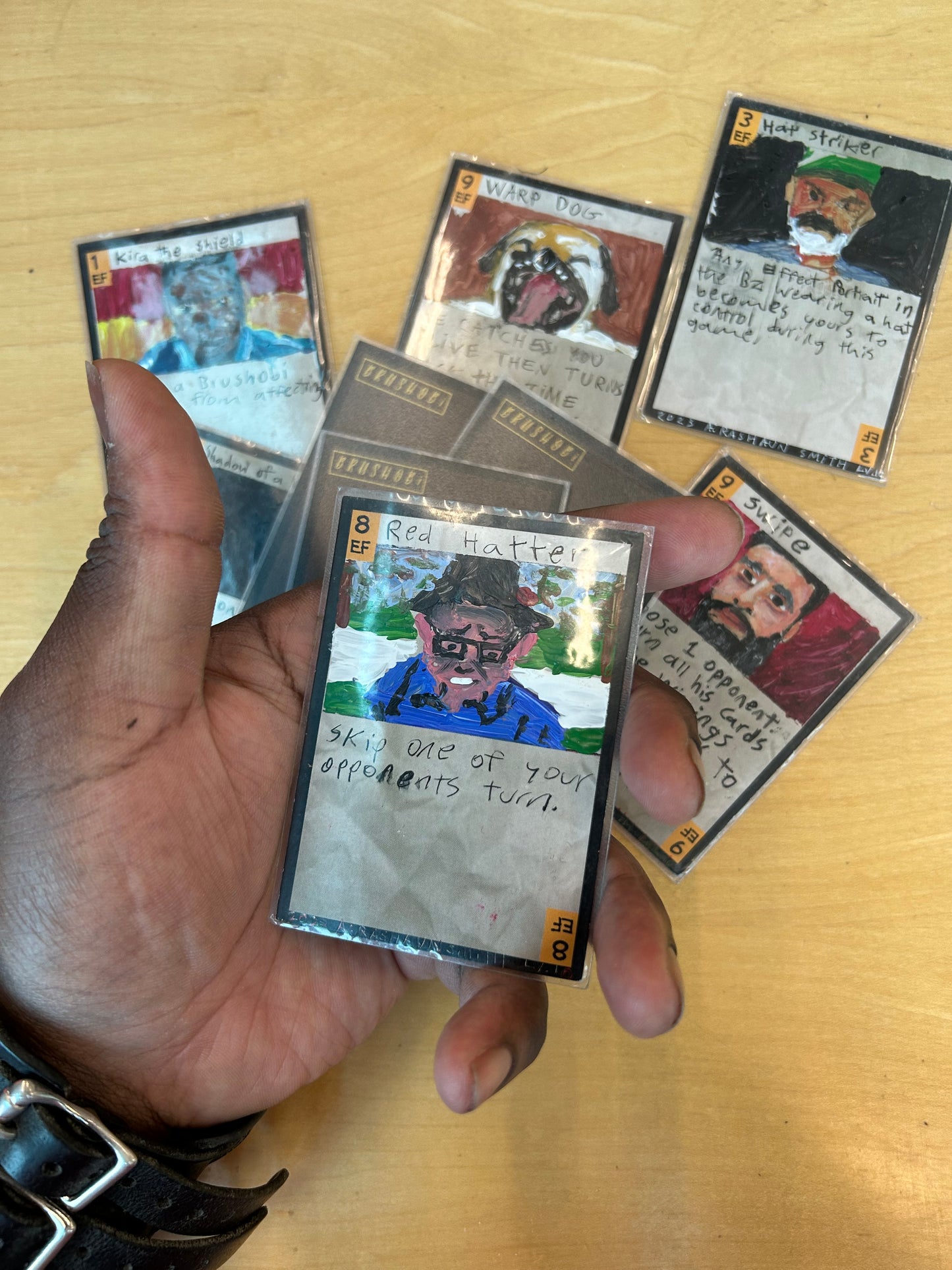 Calculac Cal BRUSHOBi randomized hand painted painting cards