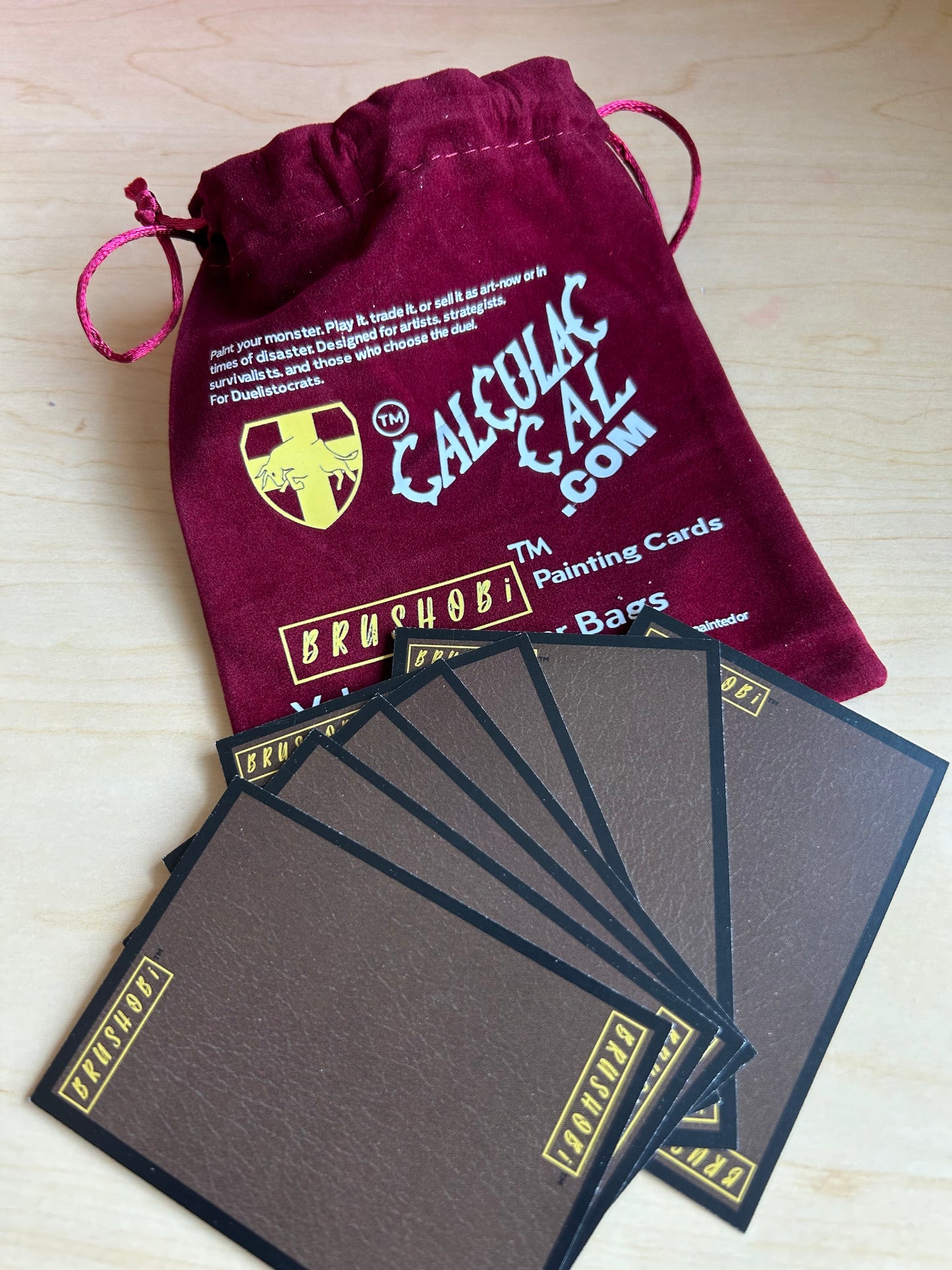 Calculac Cal BRUSHOBi Painting Cards Velvet Booster Bags